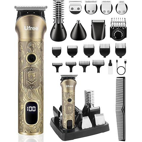 Hair Clippers for Men, Cordless Electric Hair Trimmer Rechargeable Beard Trimmer Shaver, Electric T Blade Trimmer Zero Gapped Edgers Hair Cutting Kit with Guide Combs(Dragon)